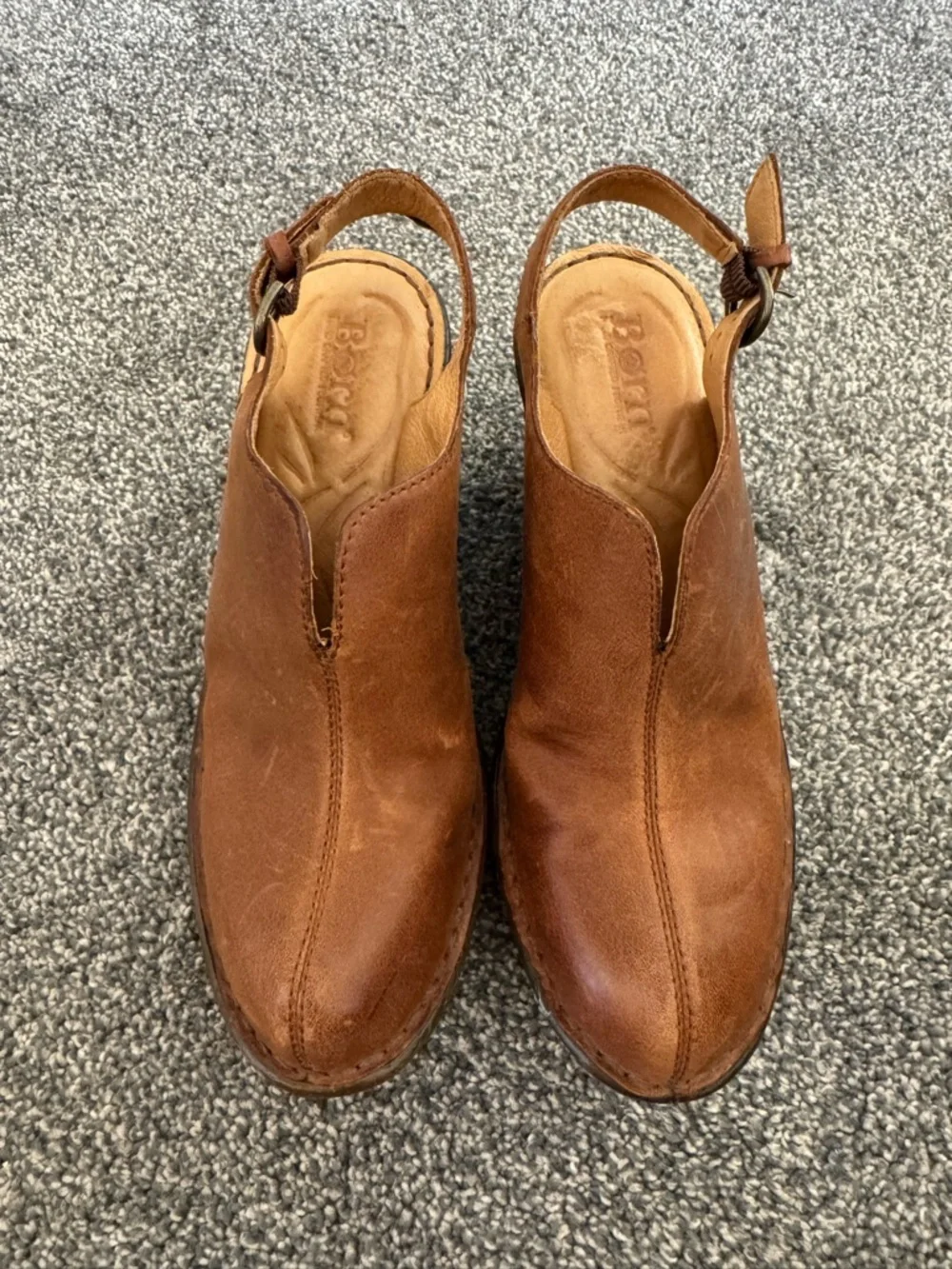 Born Flowers sling back clogs brown size 6 - Picture 3 of 5